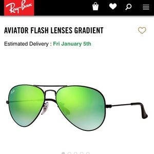 FINAL PRICE Black frame green lenses Ray Ban